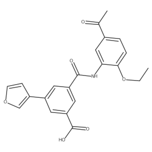 3-[[(5-Acetyl-2-ethoxyphenyl)amino]carbonyl]-5-(3-furanyl)benzoic acid Structure