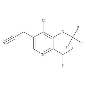 2-(4-Chloro-6-(difluoromethyl)-5-(trifluoromethoxy)pyridin-3-yl)acetonitrile Structure