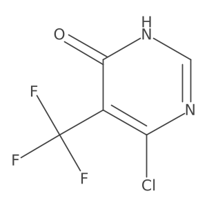 6-Chloro-5-(trifluoromethyl)pyrimidin-4-ol结构式