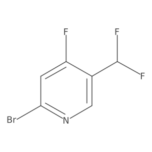 2-Bromo-5-(difluoromethyl)-4-fluoropyridine Structure
