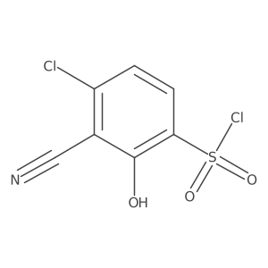 4-Chloro-3-cyano-2-hydroxybenzene-1-sulfonyl chloride Structure