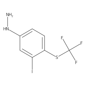 1-(3-Iodo-4-(trifluoromethylthio)phenyl)hydrazine Structure