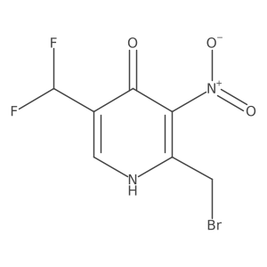 2-(Bromomethyl)-5-(difluoromethyl)-4-hydroxy-3-nitropyridine Structure