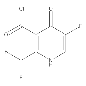 2-(Difluoromethyl)-5-fluoro-4-hydroxypyridine-3-carbonyl chloride结构式
