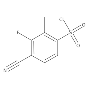 4-Cyano-3-fluoro-2-methylbenzene-1-sulfonyl chloride结构式