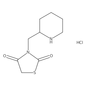 3-(Piperidin-2-ylmethyl)thiazolidine-2,4-dione hydrochloride结构式