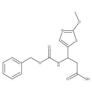 (3R)-3-{[(benzyloxy)carbonyl]amino}-3-(2-methoxy-1,3-thiazol-5-yl)propanoic acid结构式