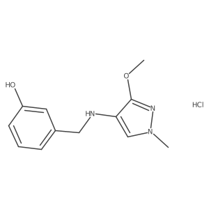 3-[[(3-Methoxy-1-methylpyrazol-4-yl)amino]methyl]phenol;hydrochloride Structure