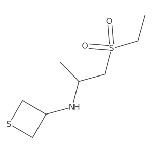 N-(1-(Ethylsulfonyl)propan-2-yl)thietan-3-amine结构式