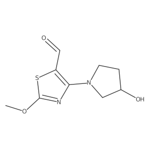 4-(3-Hydroxypyrrolidin-1-yl)-2-methoxy-1,3-thiazole-5-carbaldehyde Structure