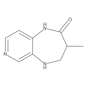 3-methyl-1H,2H,3H,4H,5H-pyrido[3,4-b][1,4]diazepin-2-one结构式