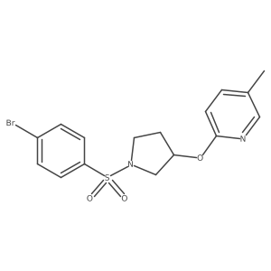 2-((1-((4-Bromophenyl)sulfonyl)pyrrolidin-3-yl)oxy)-5-methylpyridine结构式
