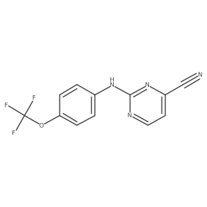 2-{[4-(Trifluoromethoxy)phenyl]amino}pyrimidine-4-carbonitrile Structure