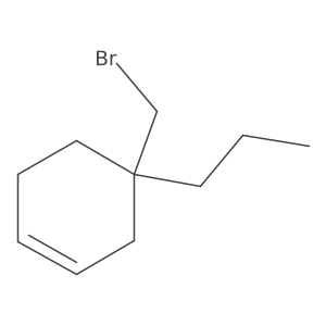 4-(Bromomethyl)-4-propylcyclohex-1-ene结构式