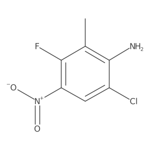 6-Chloro-3-fluoro-2-methyl-4-nitroaniline结构式