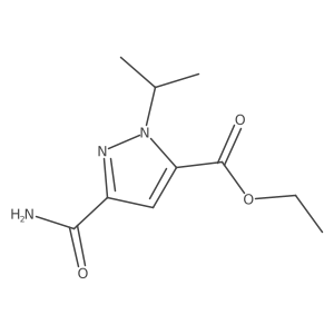 ethyl 3-carbamoyl-1-(propan-2-yl)-1H-pyrazole-5-carboxylate Structure