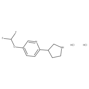 5-(Difluoromethoxy)-2-(pyrrolidin-3-yl)pyridine dihydrochloride结构式