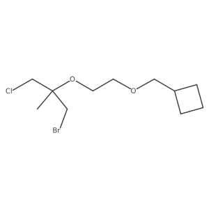 ({2-[(1-Bromo-3-chloro-2-methylpropan-2-yl)oxy]ethoxy}methyl)cyclobutane结构式