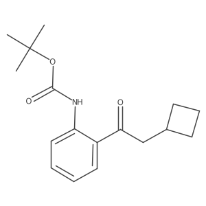 tert-butyl N-[2-(2-cyclobutylacetyl)phenyl]carbamate Structure