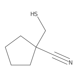 1-(Sulfanylmethyl)cyclopentane-1-carbonitrile结构式