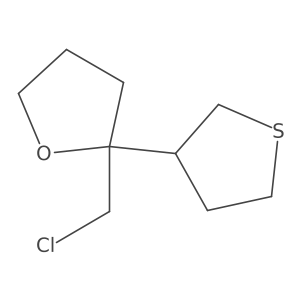 2-(Chloromethyl)-2-(thiolan-3-yl)oxolane结构式