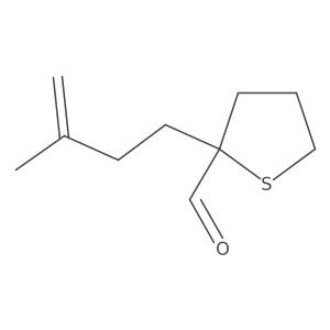 2-(3-Methylbut-3-en-1-yl)thiolane-2-carbaldehyde结构式