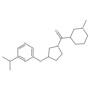 (3-((6-(Dimethylamino)pyrazin-2-yl)oxy)pyrrolidin-1-yl)(1-methylpiperidin-3-yl)methanone Structure