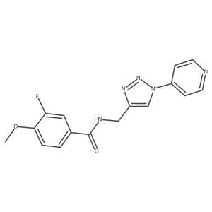 3-fluoro-4-methoxy-N-((1-(pyridin-4-yl)-1H-1,2,3-triazol-4-yl)methyl)benzamide Structure