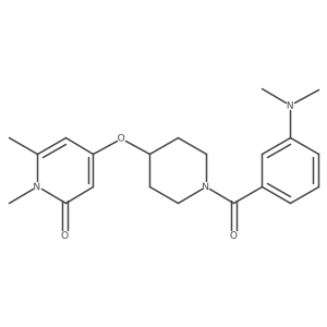 4-((1-(3-(dimethylamino)benzoyl)piperidin-4-yl)oxy)-1,6-dimethylpyridin-2(1H)-one Structure