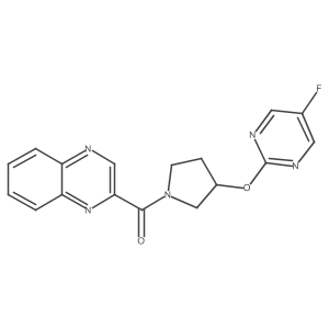 (3-((5-Fluoropyrimidin-2-yl)oxy)pyrrolidin-1-yl)(quinoxalin-2-yl)methanone Structure