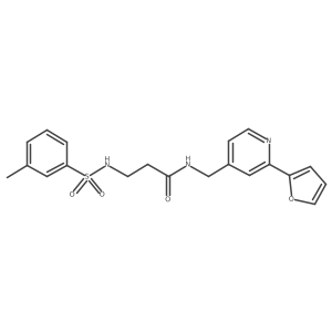 N-((2-(furan-2-yl)pyridin-4-yl)methyl)-3-(3-methylphenylsulfonamido)propanamide Structure