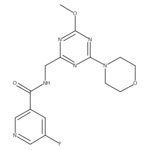 5-fluoro-N-((4-methoxy-6-morpholino-1,3,5-triazin-2-yl)methyl)nicotinamide Structure