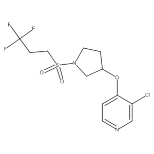 3-Chloro-4-((1-((3,3,3-trifluoropropyl)sulfonyl)pyrrolidin-3-yl)oxy)pyridine结构式