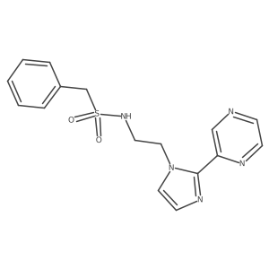 1-phenyl-N-(2-(2-(pyrazin-2-yl)-1H-imidazol-1-yl)ethyl)methanesulfonamide Structure