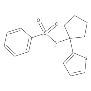 N-(1-(thiophen-2-yl)cyclopentyl)benzenesulfonamide Structure