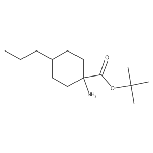 tert-Butyl 1-amino-4-propylcyclohexane-1-carboxylate结构式
