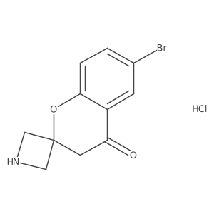 6'-Bromospiro[azetidine-3,2'-chroman]-4'-one hydrochloride结构式