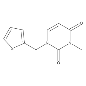 3-methyl-1-(thiophen-2-ylmethyl)pyrimidine-2,4(1H,3H)-dione Structure