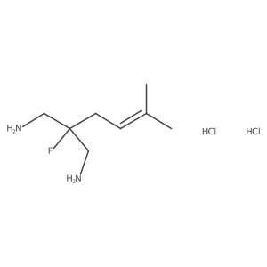 2-(Aminomethyl)-2-fluoro-5-methylhex-4-en-1-amine dihydrochloride结构式