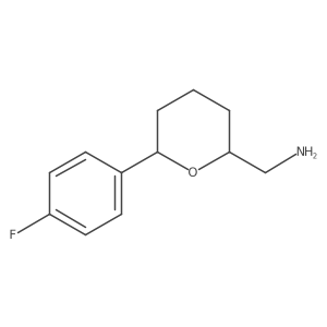 ((2S,6R)-6-(4-Fluorophenyl)tetrahydro-2H-pyran-2-YL)methanamine结构式