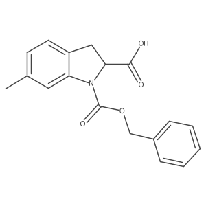 1-[(benzyloxy)carbonyl]-6-methyl-2,3-dihydro-1H-indole-2-carboxylic acid Structure