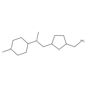 rac-N-{[(2R,5S)-5-(aminomethyl)oxolan-2-yl]methyl}-N,1-dimethylpiperidin-4-amine Structure