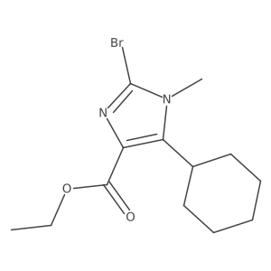 ethyl 2-bromo-5-cyclohexyl-1-methyl-1H-imidazole-4-carboxylate结构式