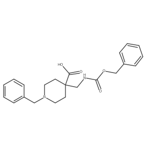 1-Benzyl-4-({[(benzyloxy)carbonyl]amino}methyl)piperidine-4-carboxylic acid Structure