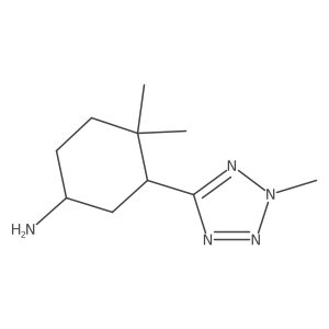 4,4-dimethyl-3-(2-methyl-2H-1,2,3,4-tetrazol-5-yl)cyclohexan-1-amine结构式