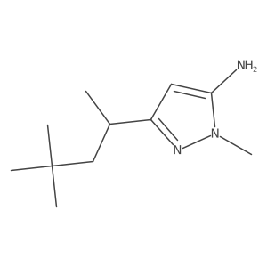 3-(4,4-dimethylpentan-2-yl)-1-methyl-1H-pyrazol-5-amine结构式