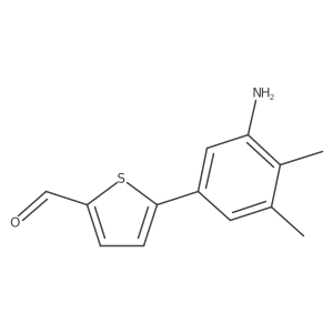 5-(3-Amino-4,5-dimethylphenyl)thiophene-2-carbaldehyde Structure