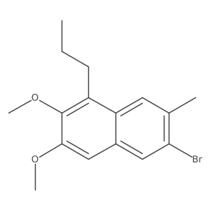 6-Bromo-2,3-dimethoxy-7-methyl-1-propylnaphthalene结构式