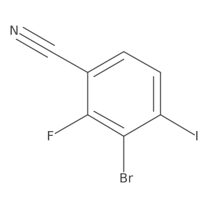 3-Bromo-2-fluoro-4-iodobenzonitrile Structure
