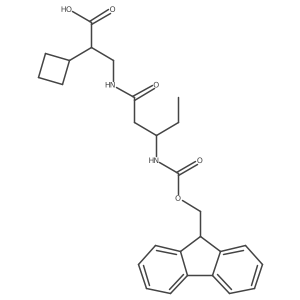 2-cyclobutyl-3-[(3R)-3-({[(9H-fluoren-9-yl)methoxy]carbonyl}amino)pentanamido]propanoic acid Structure